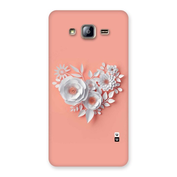 White Paper Flower Back Case for Galaxy On5