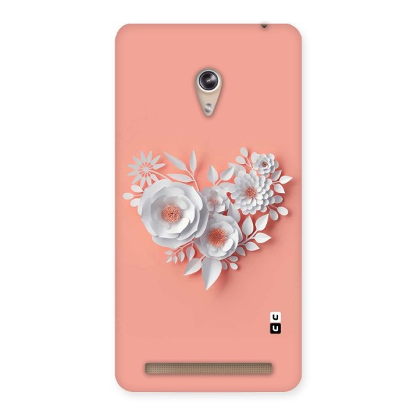 White Paper Flower Back Case for Zenfone 6