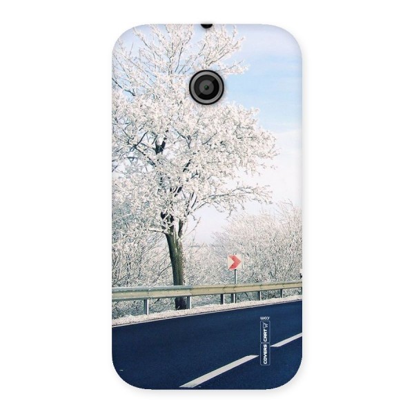 White Snow Tree Back Case for Moto E