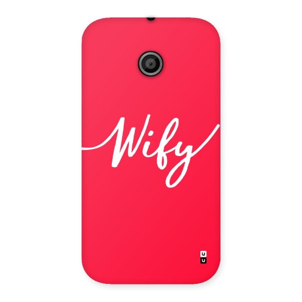 Wify Back Case for Moto E