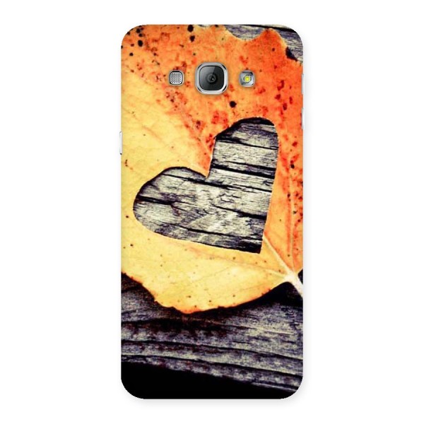 Wood Heart Leaf Back Case for Galaxy A8