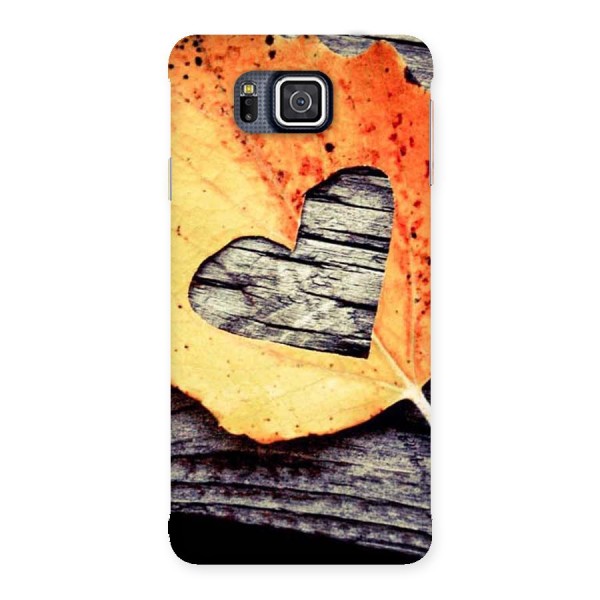 Wood Heart Leaf Back Case for Galaxy Alpha