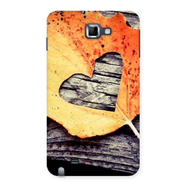 Wood Heart Leaf Back Case for Galaxy Note