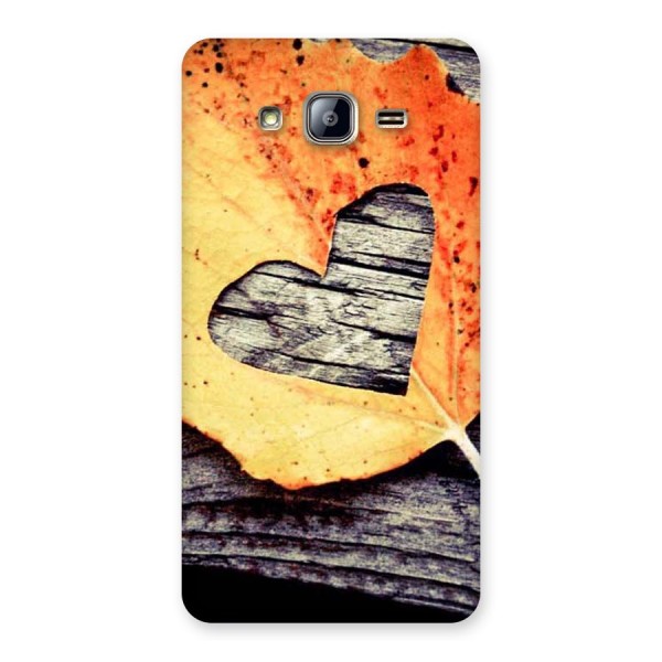 Wood Heart Leaf Back Case for Galaxy On5