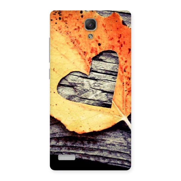 Wood Heart Leaf Back Case for Redmi Note