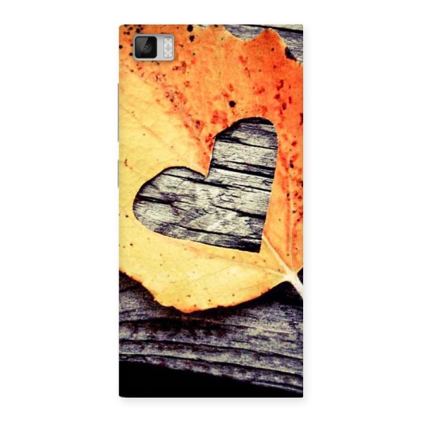 Wood Heart Leaf Back Case for Xiaomi Mi3