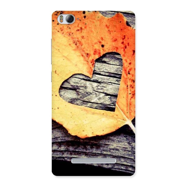 Wood Heart Leaf Back Case for Xiaomi Mi4i