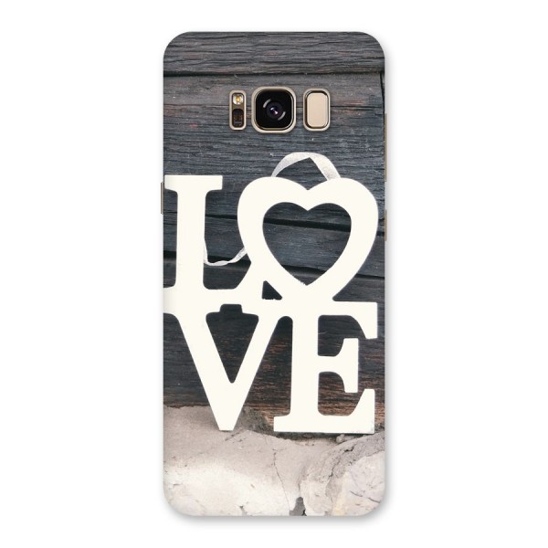 Wood Love Lock Back Case for Galaxy S8