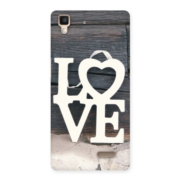 Wood Love Lock Back Case for Oppo R7