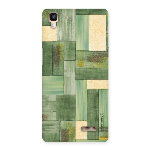 Wooden Green Texture Back Case for Oppo R7