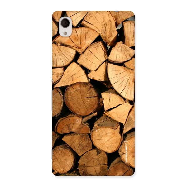 Wooden Logs Back Case for Xperia M4 Aqua