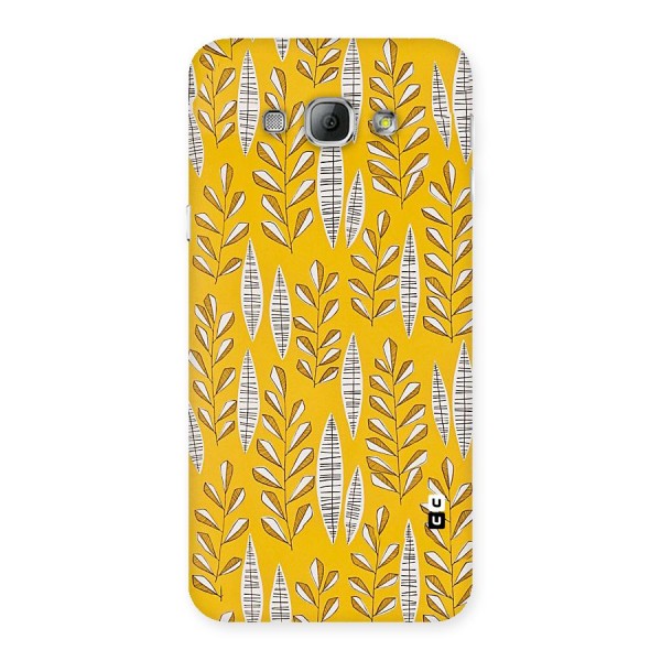 Yellow Leaf Pattern Back Case for Galaxy A8