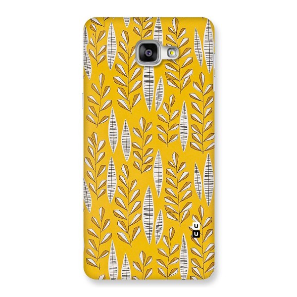 Yellow Leaf Pattern Back Case for Galaxy A9