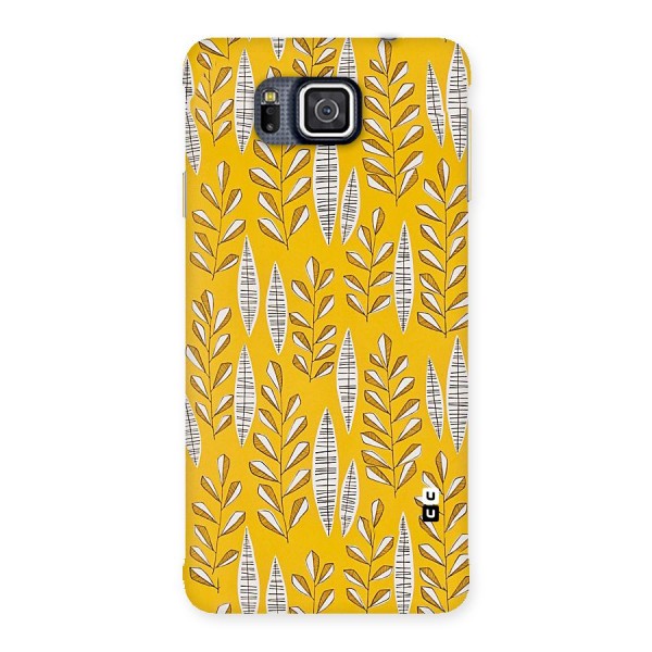 Yellow Leaf Pattern Back Case for Galaxy Alpha