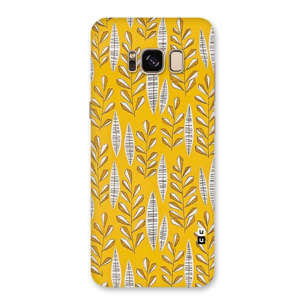 Yellow Leaf Pattern Back Case for Galaxy S8