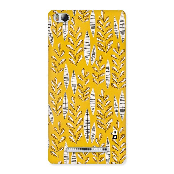 Yellow Leaf Pattern Back Case for Xiaomi Mi4i