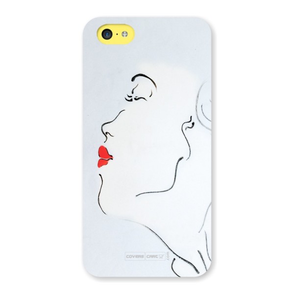 Girl in Red Lipstick Back Case for iPhone 5C