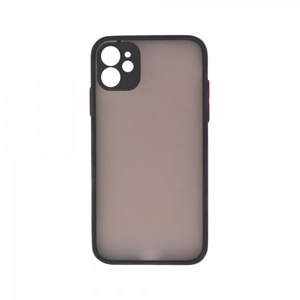 Dark Frosted Translucent Matte (with Raised Camera Protection) Classic Back Case for iPhone 11