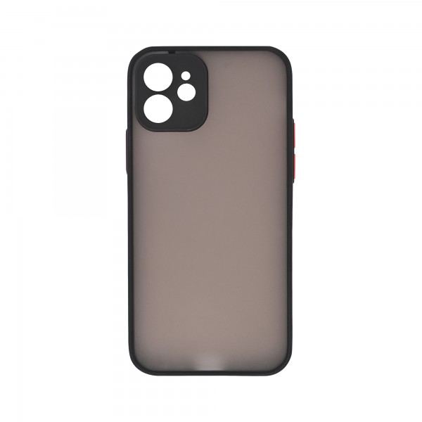 Dark Frosted Translucent Matte (with Raised Camera Protection) Classic Back Case for iPhone 12