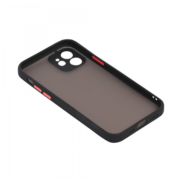 Dark Frosted Translucent Matte (with Raised Camera Protection) Classic Back Case for iPhone 12