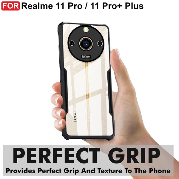 ShockProof Transparent Ultra Hybrid Clear Classic Back Case for Realme 11 Pro Plus