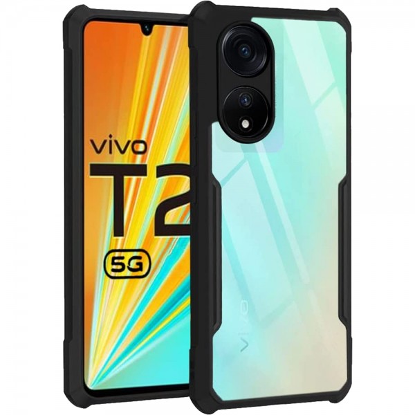 ShockProof Transparent Ultra Hybrid Clear Classic Back Case for Vivo T2