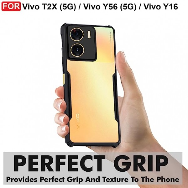 ShockProof Transparent Ultra Hybrid Clear Classic Back Case for Vivo T2x