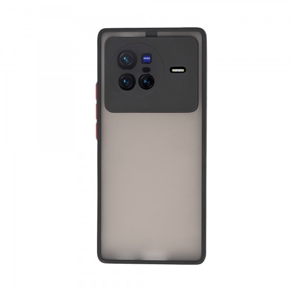 Dark Frosted Translucent Matte (with Raised Camera Protection) Classic Back Case for Vivo X80