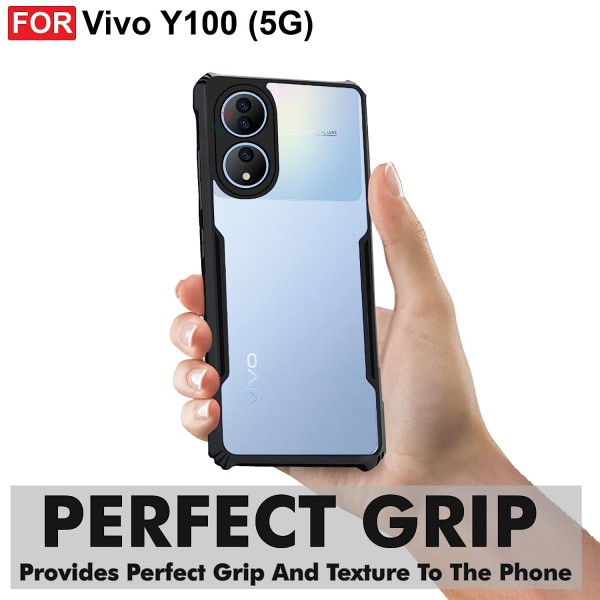 ShockProof Transparent Ultra Hybrid Clear Classic Back Case for Vivo Y100