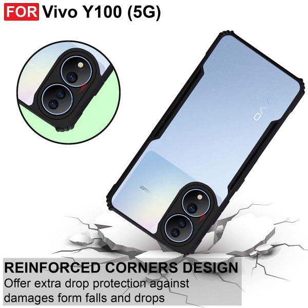 ShockProof Transparent Ultra Hybrid Clear Classic Back Case for Vivo Y100A