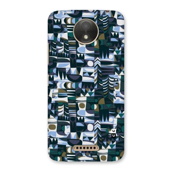 Abstract Blues Back Case for Moto C Plus