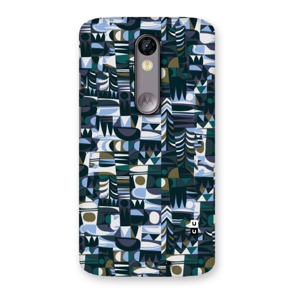 Abstract Blues Back Case for Moto X Force