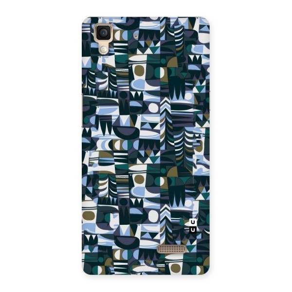 Abstract Blues Back Case for Oppo R7