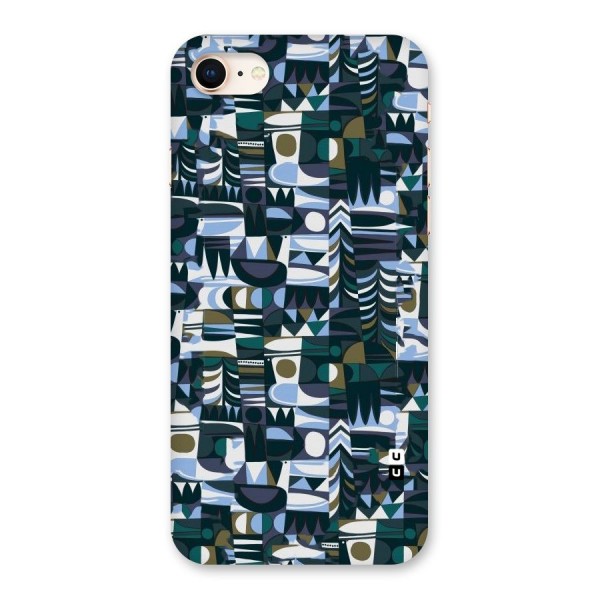 Abstract Blues Back Case for iPhone 8
