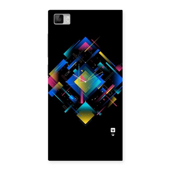 Abstract Clock Back Case for Xiaomi Mi3