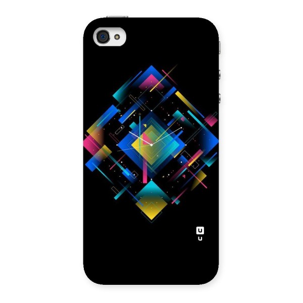 Abstract Clock Back Case for iPhone 4 4s