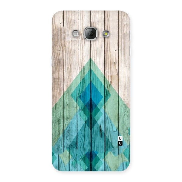 Abstract Green And Wood Back Case for Galaxy A8