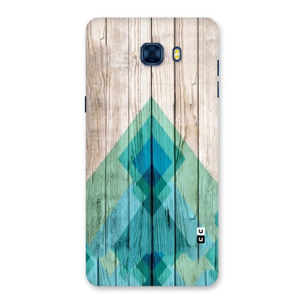 Abstract Green And Wood Back Case for Galaxy C7 Pro