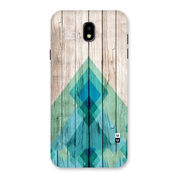 Abstract Green And Wood Back Case for Galaxy J7 Pro