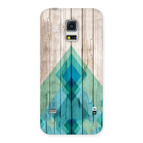 Abstract Green And Wood Back Case for Galaxy S5 Mini