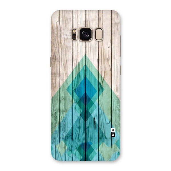 Abstract Green And Wood Back Case for Galaxy S8