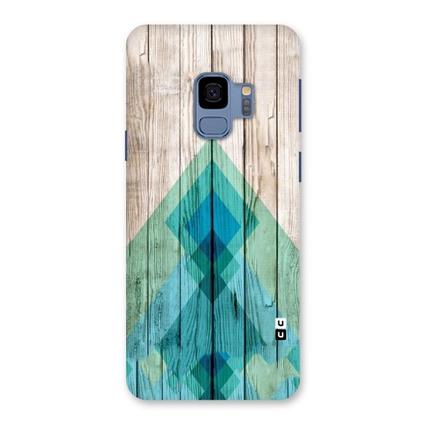 Abstract Green And Wood Back Case for Galaxy S9