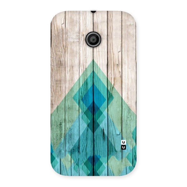 Abstract Green And Wood Back Case for Moto E