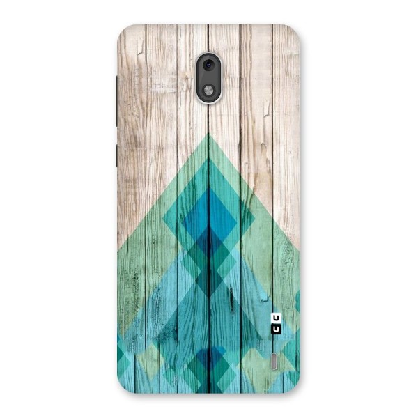 Abstract Green And Wood Back Case for Nokia 2