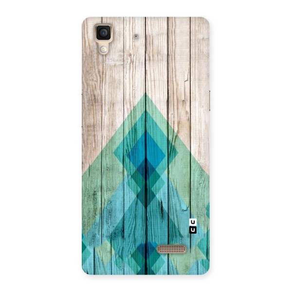 Abstract Green And Wood Back Case for Oppo R7