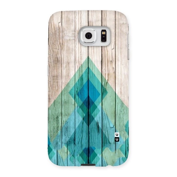 Abstract Green And Wood Back Case for Samsung Galaxy S6