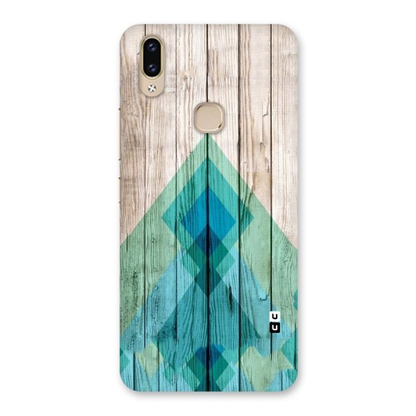 Abstract Green And Wood Back Case for Vivo V9