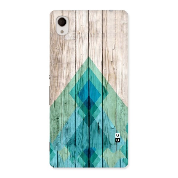 Abstract Green And Wood Back Case for Xperia M4 Aqua