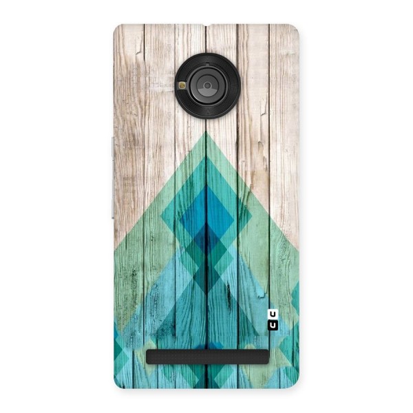 Abstract Green And Wood Back Case for Yu Yuphoria