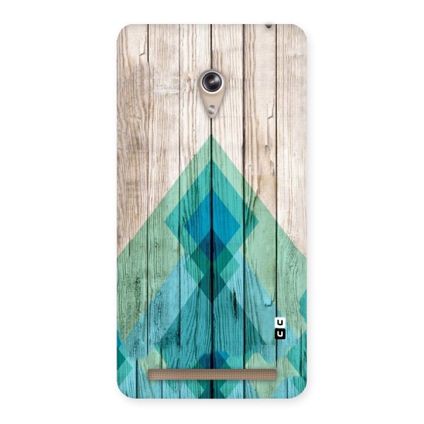 Abstract Green And Wood Back Case for Zenfone 6